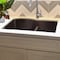 Nantucket Sinks 60/40 Double Bowl Dual-mount Granite Composite Brown PR6040-BR - alternate 5
